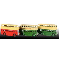 Lot of 3: Dinky Toys Die-Cast Buses.