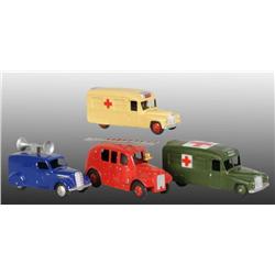 Lot of 4: Dinky Toys Die-Cast Service Vehicles.