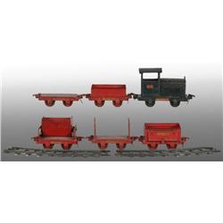 Pressed Steel Buddy L Mining Locomotive Set.