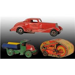 Lot of 3: Marx Vehicle Wind-Up Toys.