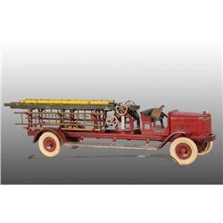 Pressed Steel Kingsbury Aerial Ladder Fire Truck.