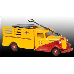 Pressed Steel Buddy L Sit-N-Ride Baggage Truck.