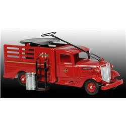 Pressed Steel Buddy L International Baggage Truck.