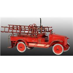 Pressed Steel Buddy L Hook & Ladder Fire Truck.