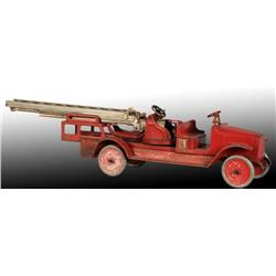 Pressed Steel Buddy L Crank Aerial Fire Truck.