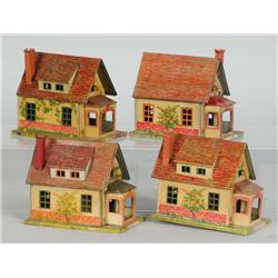 Lot of 4: Lionel Accessory Litho 184 Bungalows.