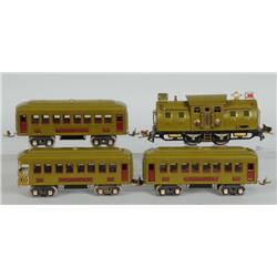 Lot of 4: Lionel No. 254 O-Gauge Olive Locomotive.