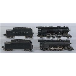 Lot of 2: Lionel Steam Locomotives & Tenders.