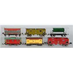 Lot of 6: Lionel O-Gauge Freight Cars.