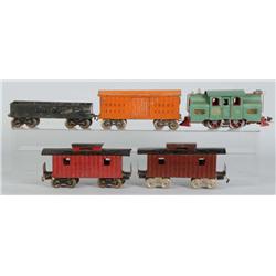 Lionel 5-Piece Freight Cars & No. 33 Locomotives.