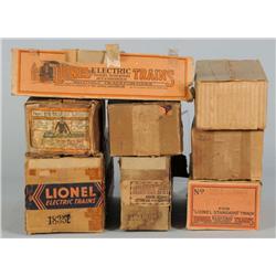 Lot of 8: Lionel Standard Gauge Train Boxes.