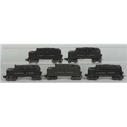 Lot of 5: Lionel Steam Locomotive Tenders.