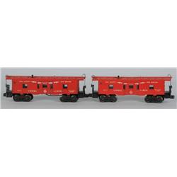 Lot of 2: Lionel O-Gauge Bay Window Cabooses.