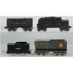 Lot of 4: Lionel Train Tenders.