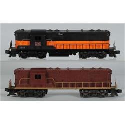 Lot of 2:Lionel O-Gauge Diesel Railroad Locomotive