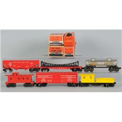 Lot of 10: O-Gauge Freight Cars.