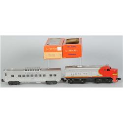 Lot of 2: Lionel O-Gauge Santa Fe Car & A Unit OB