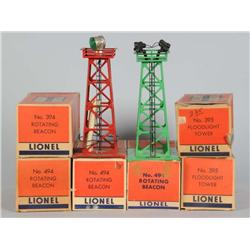 Lot of 6: Lionel Beacons & Towers in OB