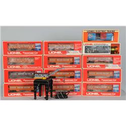 Lot of 14: Lionel Passenger Cars & Crane.