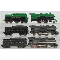 Lot of 18: Lionel Plastic Steam Engines & Tenders.