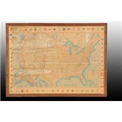 Lionel Railroad Map of United States.