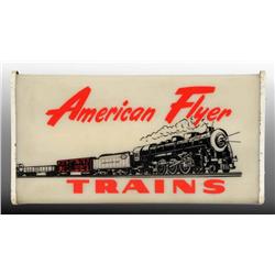 American Flyer Lighted Train Sign.