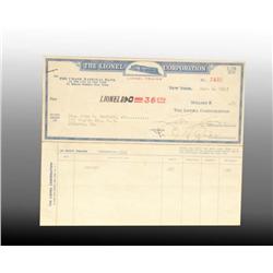 Lionel 35-Cent Refund Check.