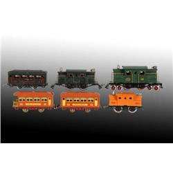 Lot of 6: Lionel O-Gauge Locomotives & Cars.