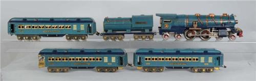 5 Piece Lionel Blue Comet Passenger Set 