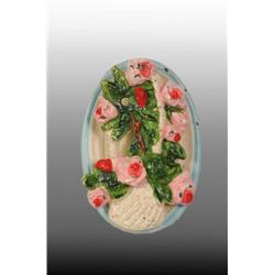 Cast Iron Rose Flowers in Basket Doorknocker.