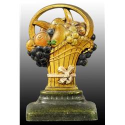 Cast Iron Fruit in French Basket Doorstop.