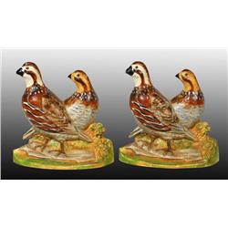 Cast Iron Quail Bookends.