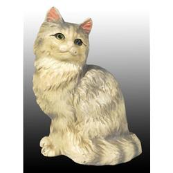 Cast Iron Sitting Persian Cat Doorstop.