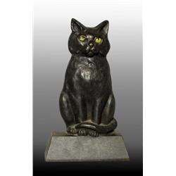 Cast Iron Sitting Cat on Base Doorstop.