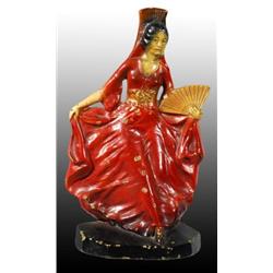 Cast Iron Spanish Girl with Fan Doorstop.