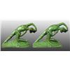 Image 1 : Cast Iron Lady Leaning Bookends.