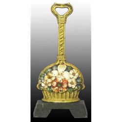 Cast Iron Dogwood Flowers Doorstop.