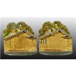 Cast Iron Frances Willard School House Bookends.