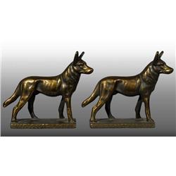 Pair of German Shepard Bookends.