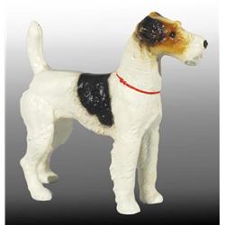 Cast Iron Oversize Fox Terrier Dog Doorstop.