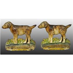 Pair of Cast Iron "Laddie Boy" Dog Bookends.