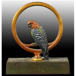 Cast Iron Parrot in Ring Doorstop.