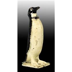 Cast Iron Penguin with Bow Tie Doorstop.