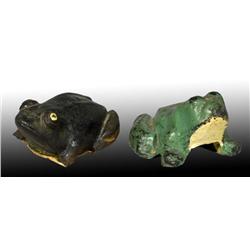 Lot of 2: Cast Iron Frog Doorstops.