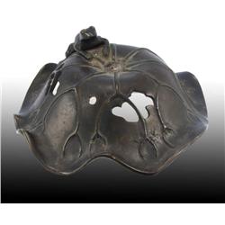 Brass Metal Frog on Lily Pad.