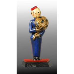 Cast Iron Messenger Boy Doorstop.