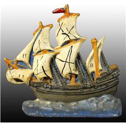 Cast Iron Mayflower Ship Doorstop.