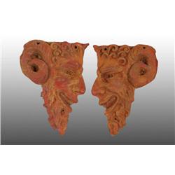 Cast Iron Architectural Bacchus Face.