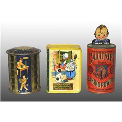 Lot of 3: Tin Still Banks.