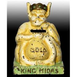 Cast Iron Hubley King Midas Still Bank.